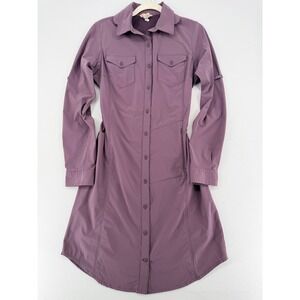 Duluth Trading Purple Shirt Dress XS Outdoor Utility Stretch